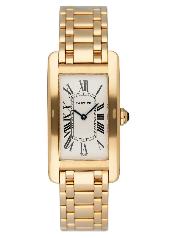 Cartier Tank Americaine 1721 Midsize 18K Yellow Gold Watch-Cartier Watch for Distinguished Collectors -