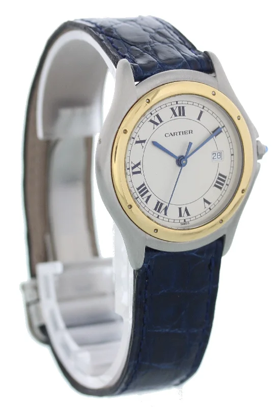 Cartier Cougar Ronde 18k Yellow Gold & Stainless Steel-Cartier Watch with Transparent Caseback -