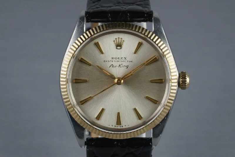 1964 Rolex 14K/SS Air-King 5501-Rolex Watch with Alligator Leather Strap -