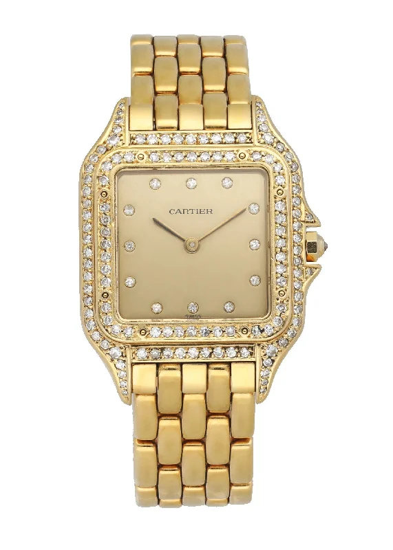 Cartier Panthere 18K Yellow Gold Diamond Dial & Diamond Bezel-Cartier Watch for Elegant Design -