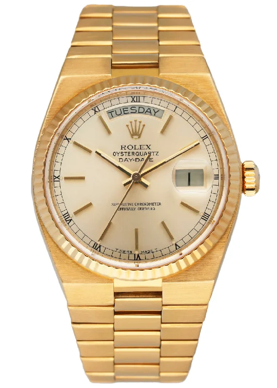 Rolex Day Date Oysterquartz 19018 18K Yellow Gold Mens Watch-Rolex Watch for Investment Opportunities -