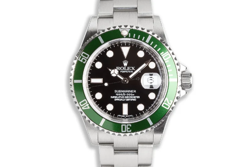 2008 Green Anniversary Rolex Submariner 16610LV-Rolex Watch for Collectors -