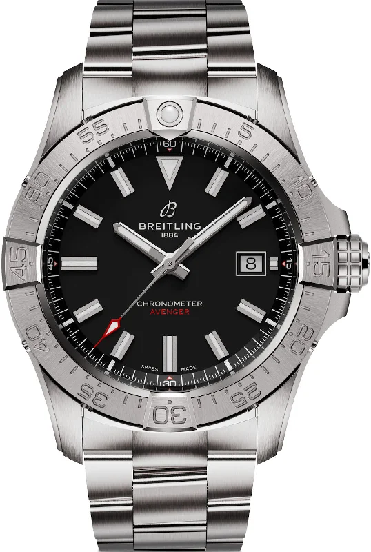 Breitling Avenger Automatic 42 Black Bracelet-Breitling Watch with Water Resistance to 300M -