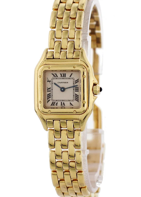 Cartier Panthere 18K Yellow Gold Ladies Watch-Cartier Watch with Skeleton Dial -