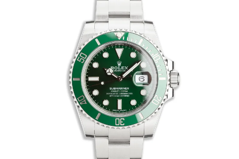 2017 Rolex Green Submariner 116610LV "Hulk" with Box & Card-Rolex Watch with Superlative Chronometer -