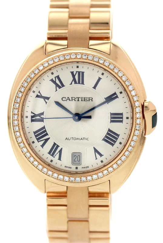 Cartier Calibre 18K Rose Gold 3854-Cartier Watch for Women -