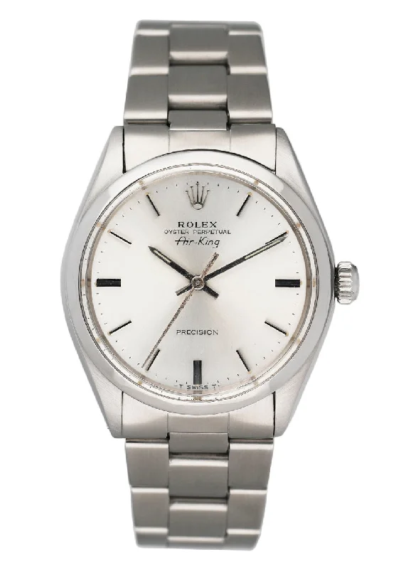 Rolex Air-King 5500 Silver Dial Mens Watch-Rolex Watch for Multi-Layered Timekeeping -