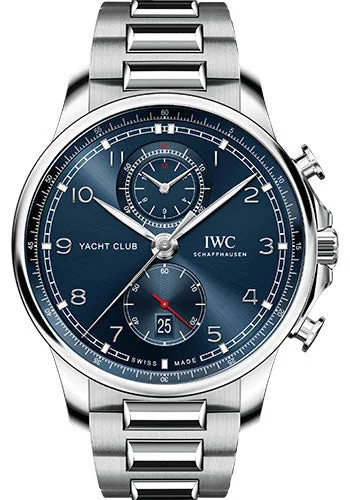 IWC Portugieser Yacht Club Chronograph - Stainless Steel Case - Blue Dial - Stainless Steel Strap - IW390701-IWC Watch with Gold and Steel Case -