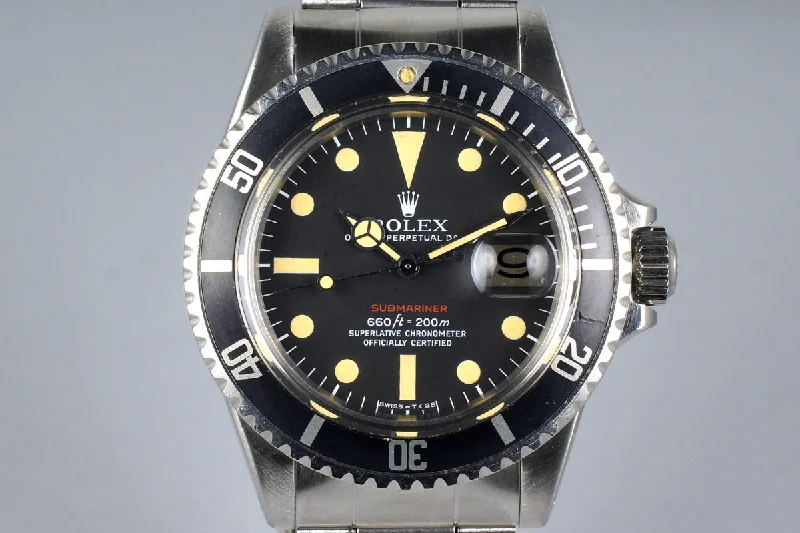 1971 Rolex Red Submariner 1680 Mark V Dial-Rolex Watch for Sophisticated Timekeeping -