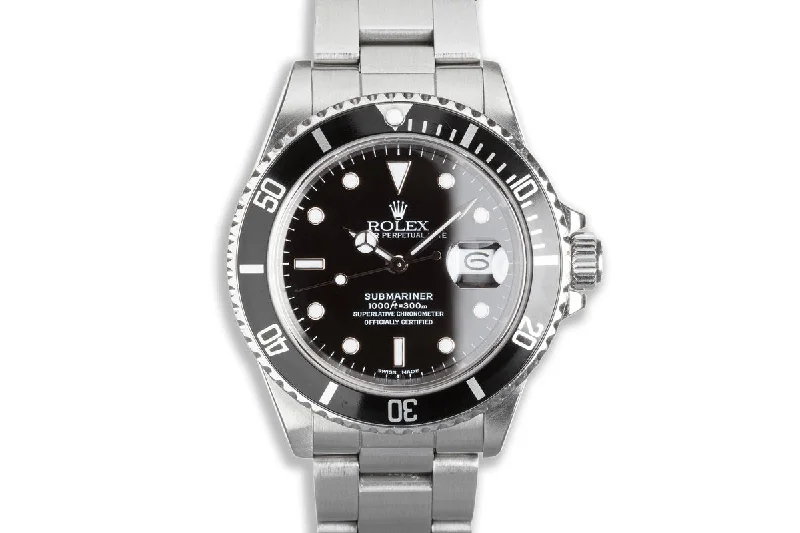 1986 Rolex Submariner 168000 with Box & Papers-Rolex Watch with Sapphire Crystal -