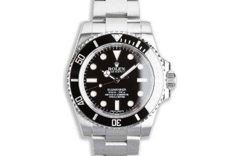 Rolex Ceramic Submariner No-Date 114060-Rolex Watch with White Gold Case -