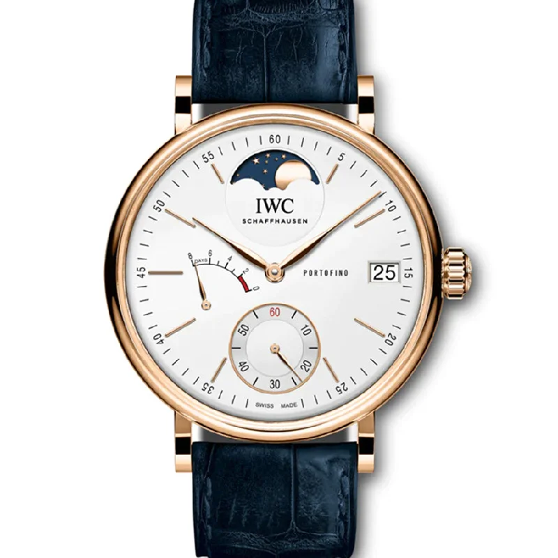 IWC PORTOFINO HAND-WOUND MOON PHASE 45mm IW516409-IWC Watch with Modern Pilot’s Dial -