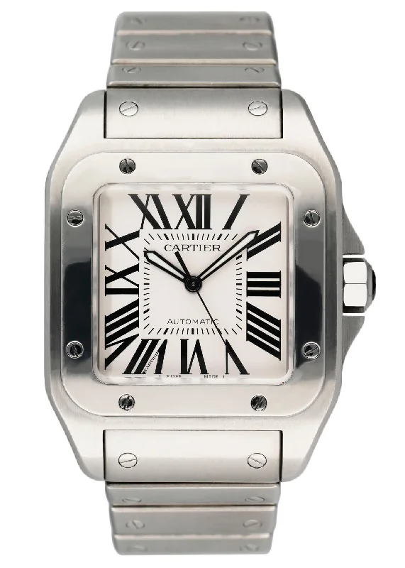 Cartier Santos-100 2656 XL W200737G Stainless Steel Mens Watch-Cartier Watch for High-Level Collectors -