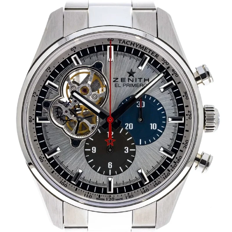 El Primero Chronomaster Open Heart in Stainless Steel.-IWC Watch with Ceramic Case -