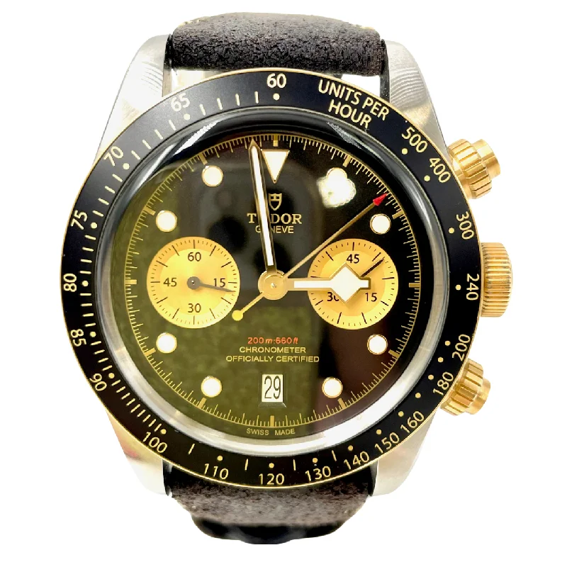 Black Bay Steel and Gold Chronograph M79363N-003-IWC Watch for Elite Timepiece Lovers -