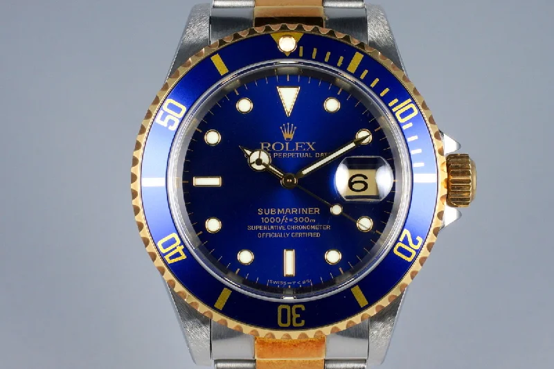 1997 Rolex Two Tone Blue Submariner 16613-Rolex Watch for Distinguished Professionals -