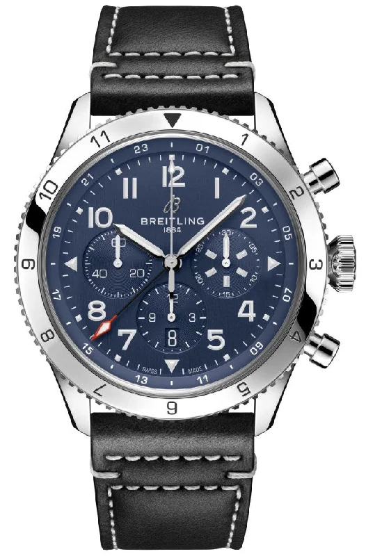 Breitling Super AVI Chronograph Stainless Steel Men's Watch-Breitling Watch with Signature Chronograph Design -