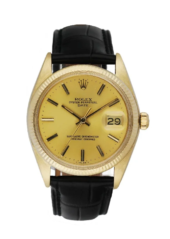 Rolex Oyster Perpetual Date 1503 18K Yellow Gold Vintage Watch-Rolex Watch with High-Tech Features -