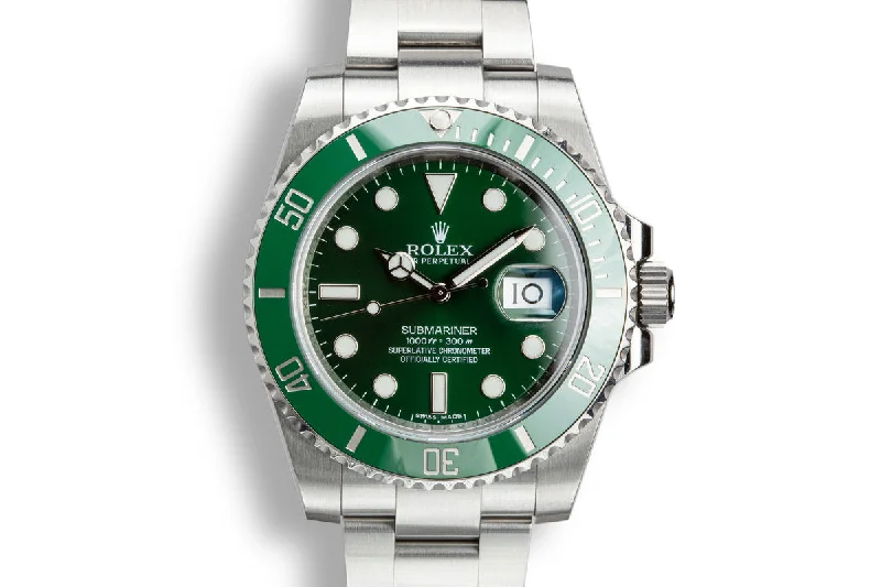 2014 Rolex Green Submariner116610LV "Hulk" with Box and Papers-Rolex Watch for Frequent Travelers -