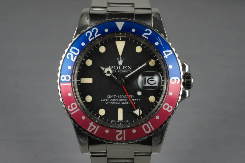 1978 Rolex GMT 1675-Rolex Watch with Ceramic Bezel -