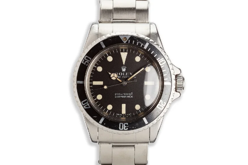 1969 Rolex Submariner 5513 Meters First Dial-Rolex Watch with Recessed Hour Markers -