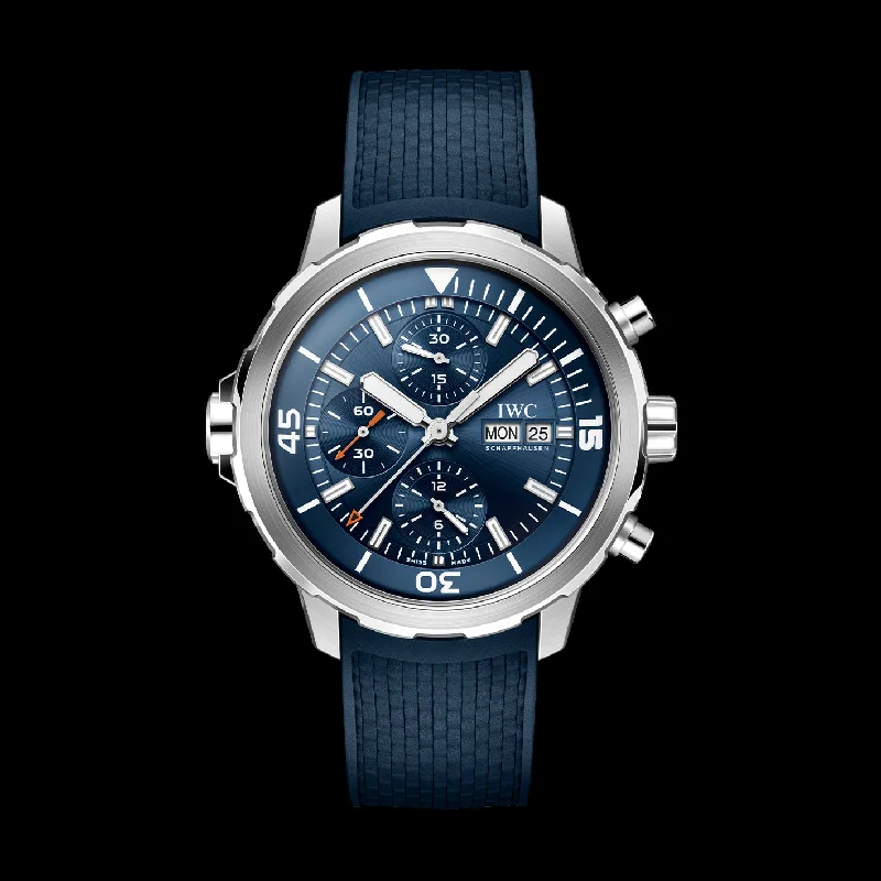 IWC Aquatimer Chronograph Watch, 44mm Blue Dial, IW376806-IWC Watch with Limited Edition Design -