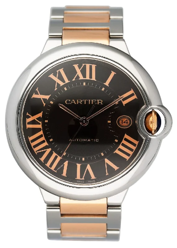 Cartier Ballon Bleu W6920032 Chocolate Dial Two-Tone Rose Gold Mens Watch-Cartier Watch for Elite Collectors -