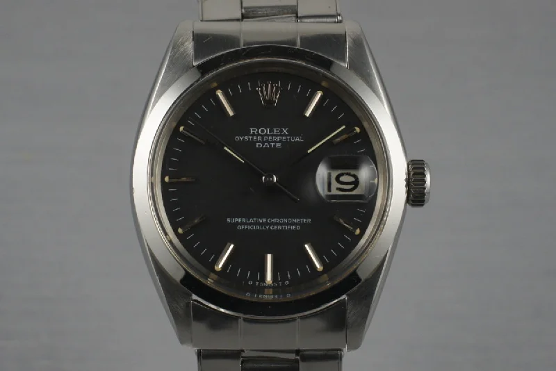 1968 Rolex Date 1500 Black Sigma Dial-Rolex Watch with Automatic Date and Day -