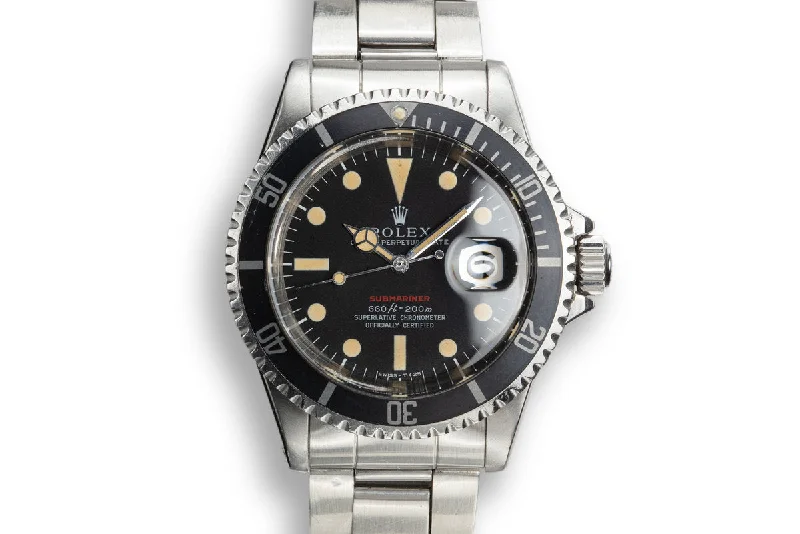 1970 Rolex Red Submariner 1680 with MK IV Dial-Rolex Watch with Top Performance -