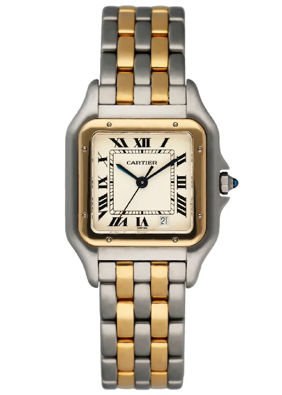 Cartier Panthere 1100 Midsize Two Tone Ladies Watch-Cartier Watch with 5-Day Power Reserve -