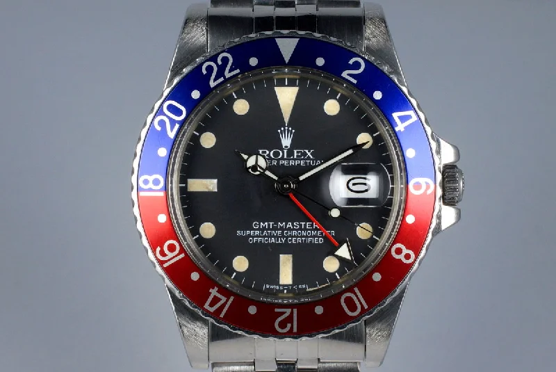 1983 Rolex GMT 16750 Matte Dial-Rolex Watch with Green Dial -