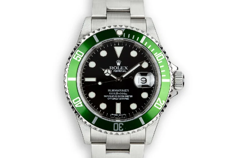 2007 Rolex Green Submariner 16610 T with Box-Rolex Watch for Fashion -