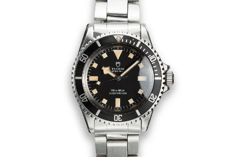 1972 Tudor Snowflake Submariner 7016/0 Black Dial-Rolex Watch with Sapphire Glass -