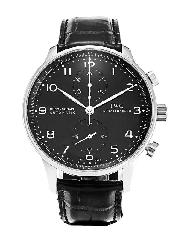 IWC Portuguese Automatic Chronograph Men's Watch-IWC Watch with All-Black Design -