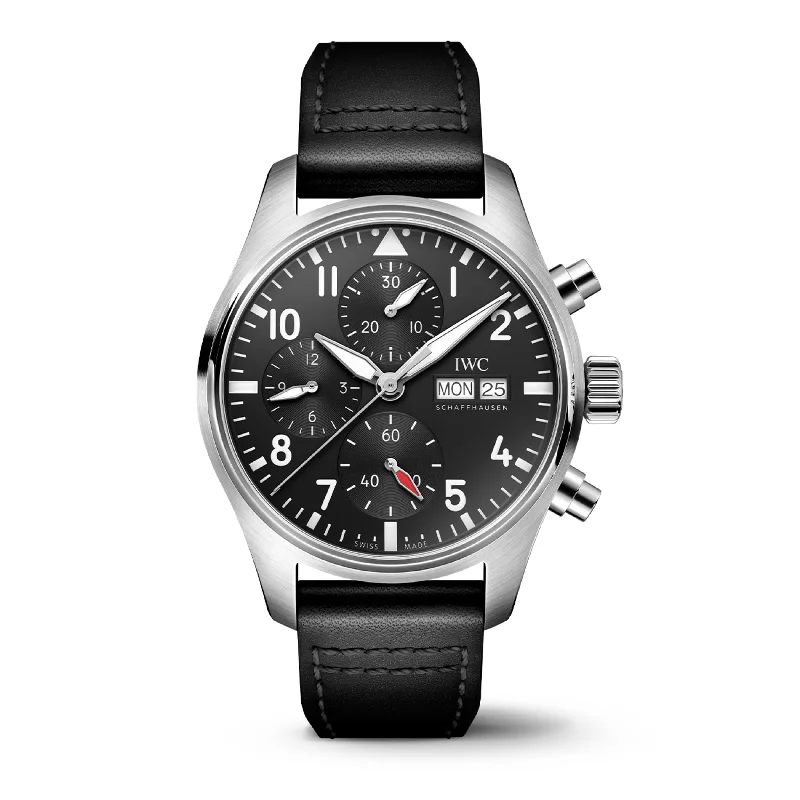 IWC Pilot's Watch Chronograph 41 Watch, 41mm Black Dial, IW388111-IWC Watch with Special Edition Dial -