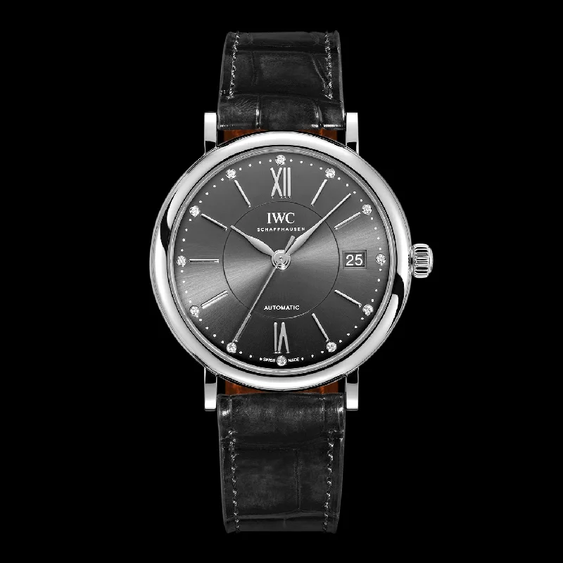 IWC Portofino Automatic 37 Watch, 37mm Grey Dial, IW458102-IWC Watch with Deep Water Resistance -