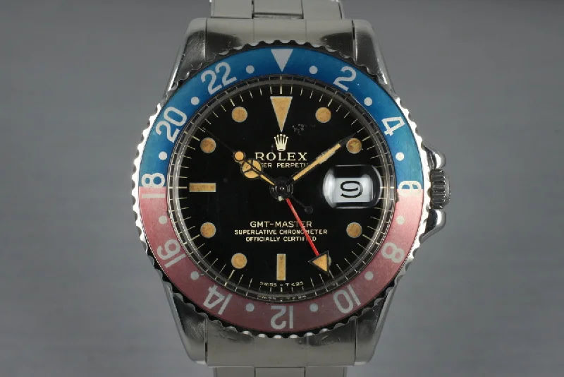 1965 Rolex GMT 1675 Glossy Gilt Dial-Rolex Watch for Fashion-Forward Style -