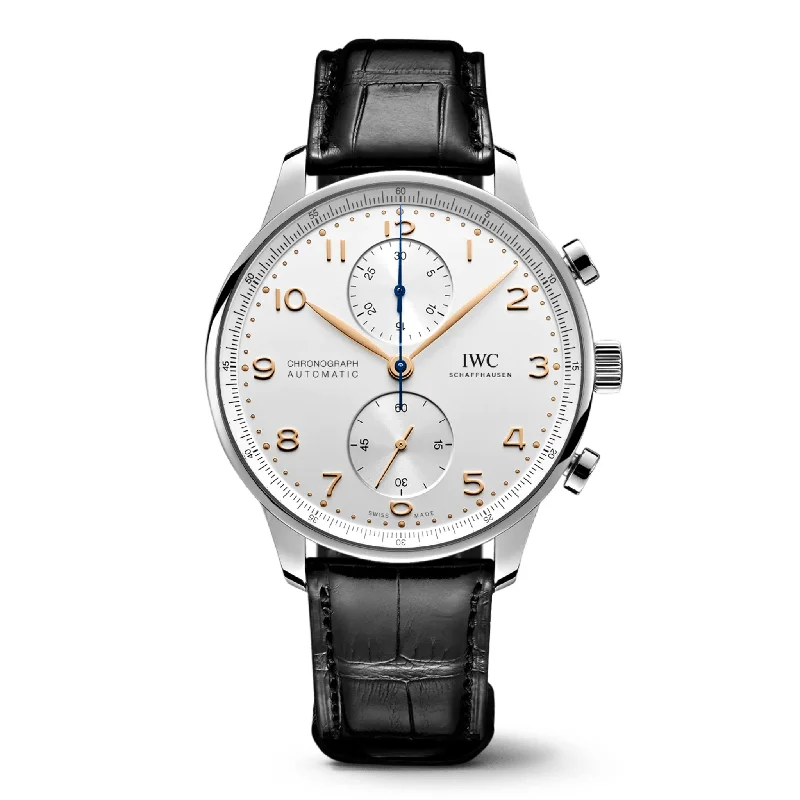 IWC Portugieser Chronograph Watch, 41mm White Dial, IW371604-IWC Watch for Women -