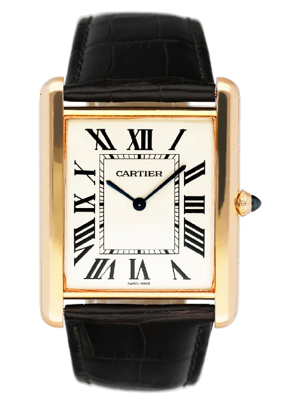 Cartier Tank Louis XL W1560017 18K Rose Gold Mens Watch Box Papers-Cartier Watch with High-End Materials -