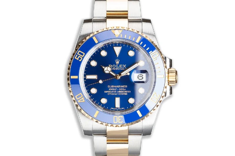 2019 Rolex Submariner 116613LB Ceramic Metallic Blue Dial with Box & Card-Rolex Watch with Red Dial -