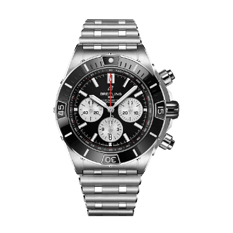 Breitling Super Chronomat B01 Stainless Steel Men's Watch-Breitling Watch for Fashionable Individuals -