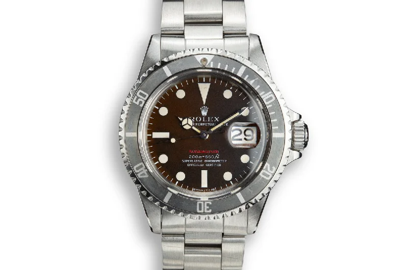 1970 Rolex Red Submariner 1680 MK II Tropical Dial-Rolex Watch for Fashion -