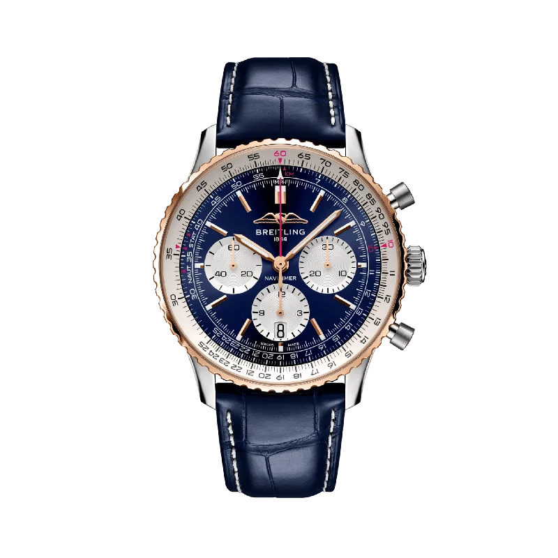 NAVITIMER B01 CHRONOGRAPH 43 AEROMEXICO EDITION-Breitling Watch with Adjustable Strap and Dial -