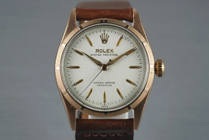 1954 Rolex Rose Gold Shell Oyster Perpetual 6334-Rolex Watch for Precision Collectors -