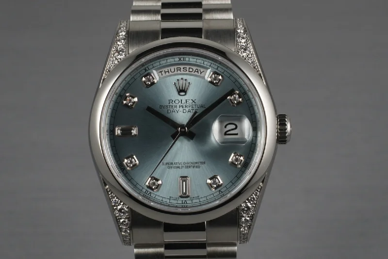 2002 Platinum President 118296-Rolex Watch with Automatic Winding -