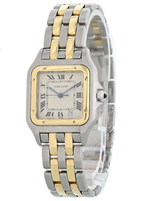 Cartier Panthere 1100 Midsize Two -Tone Ladies Watch-Cartier Watch for Prestigious Style -