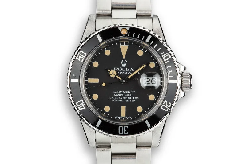 1982 Rolex Submariner 16800 Matte Dial-Rolex Watch with Dual Time Zone -