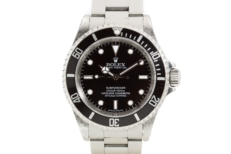 2008 Unpolished Rolex 4 Line Submariner 14060M-Rolex Watch for Daily Wear -