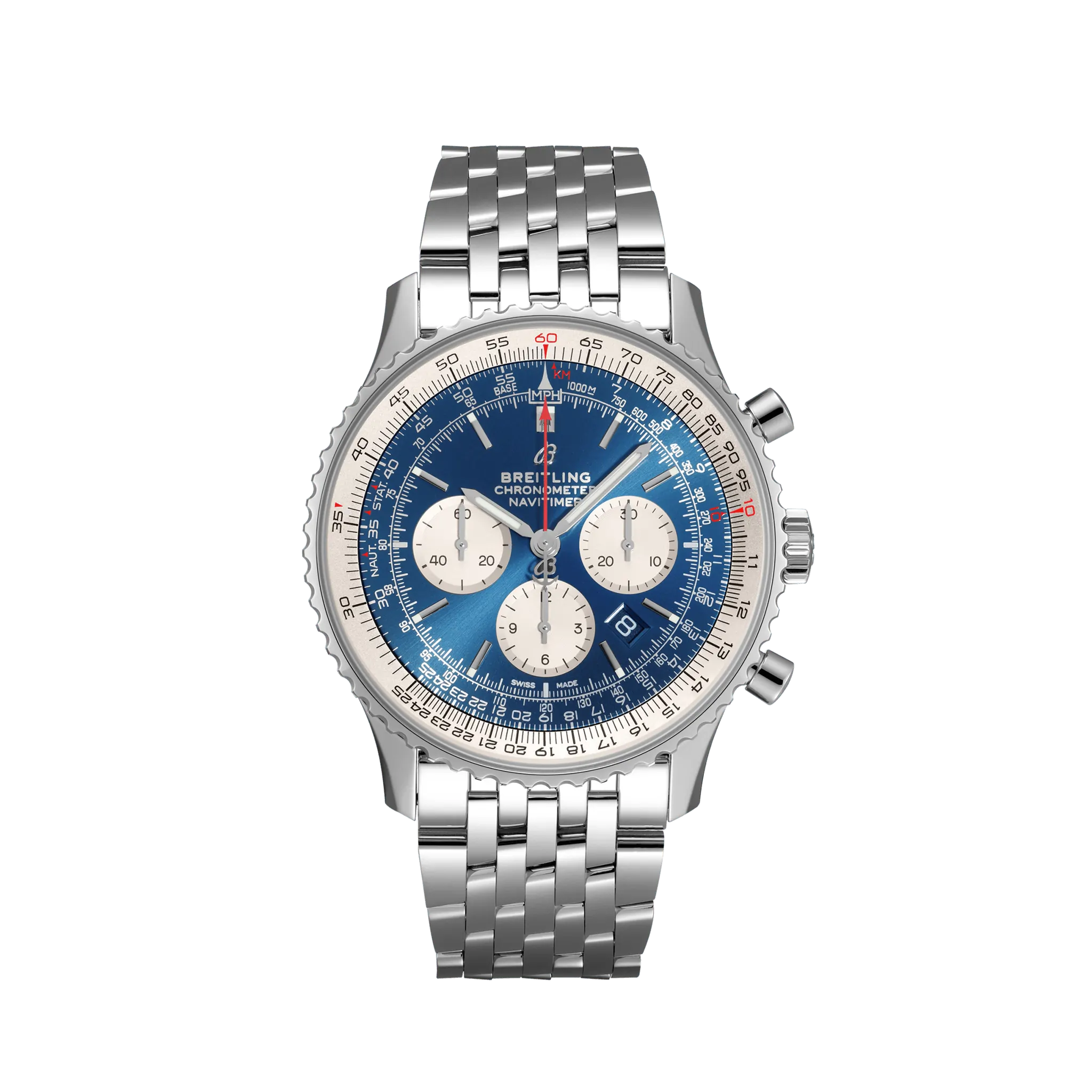 Breitling Navitimer B01 Chronograph 46 Stainless Steel Men's Watch-Breitling Watch with Titanium Case -