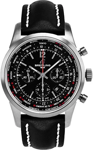 Breitling Transocean Chronograph Unitime Stainless steel Men's Watch-Breitling Watch with Power Reserve of 70 Hours -